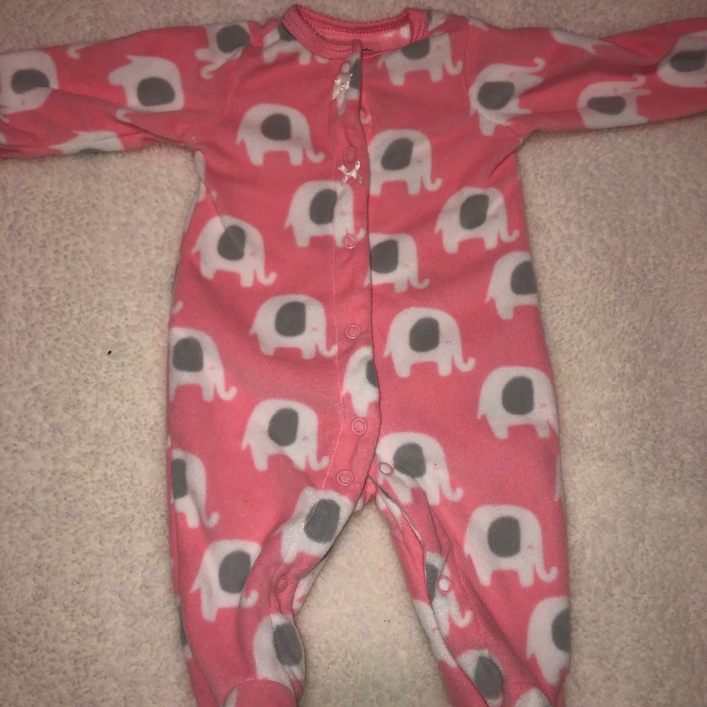 Newborn fleece footie pajamas